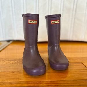 Girls Hunter boots size 10 purple